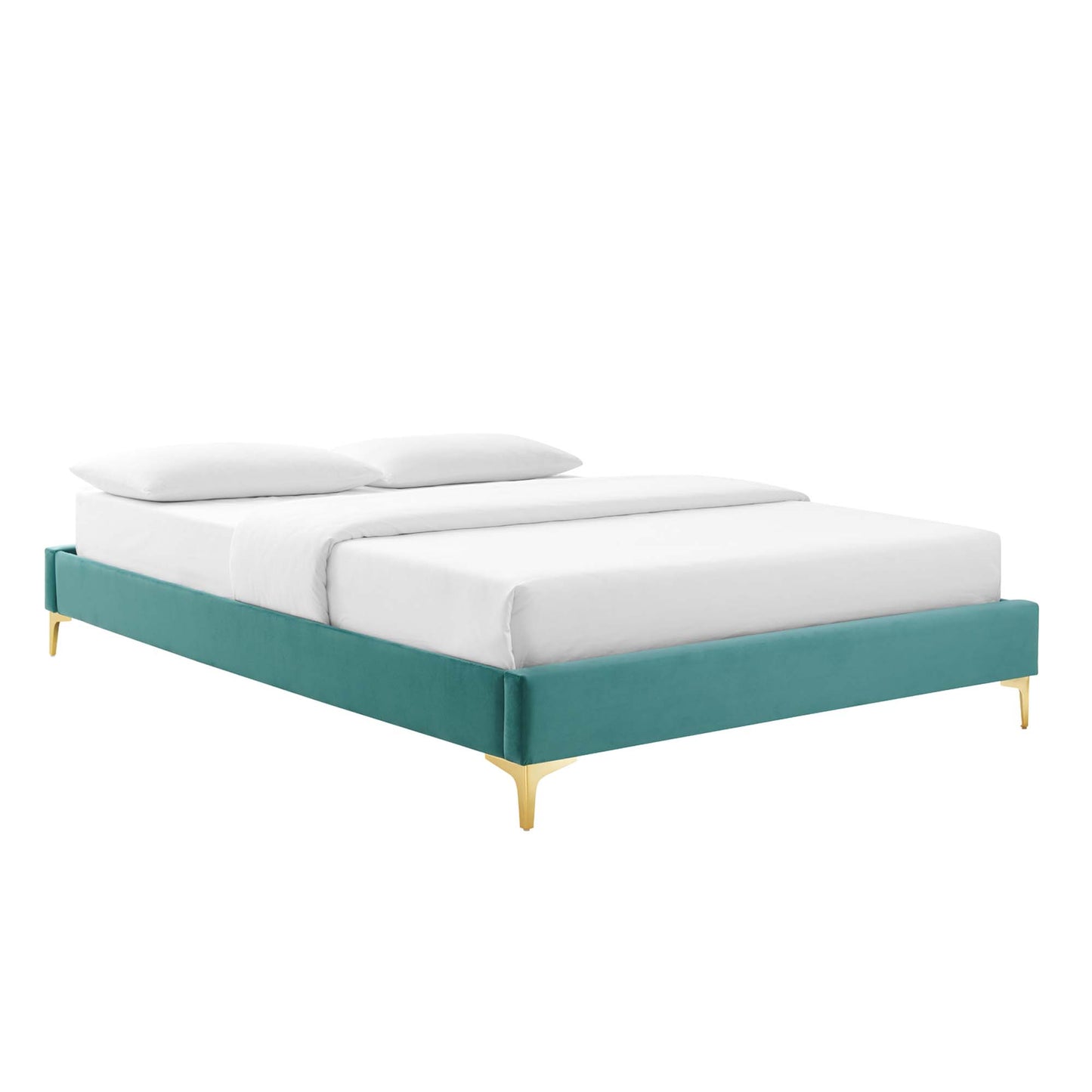 Modway Outlet Sunny Performance Velvet King Bed by Modway  Bedroom Furniture Teal - MOD-7029-TEA