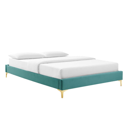 Modway Outlet Sunny Performance Velvet King Bed by Modway  Bedroom Furniture Teal - MOD-7029-TEA