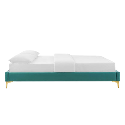 Modway Outlet Sunny Performance Velvet King Bed by Modway  Bedroom Furniture Teal - MOD-7029-TEA