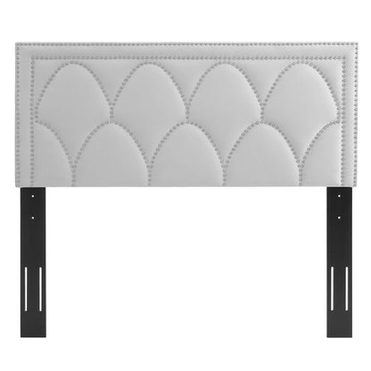 Modway Outlet Greta Performance Velvet Twin Headboard by Modway  Bedroom Furniture Light Gray - MOD-6320-LGR