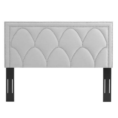 Modway Outlet Greta Performance Velvet Twin Headboard by Modway  Bedroom Furniture Light Gray - MOD-6320-LGR