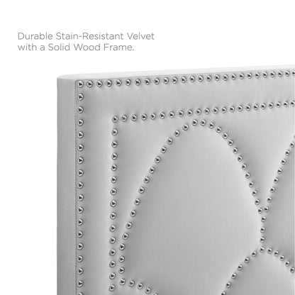 Modway Outlet Greta Performance Velvet Twin Headboard by Modway  Bedroom Furniture Light Gray - MOD-6320-LGR