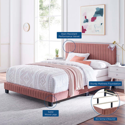 Modway Outlet Celine Channel Tufted Performance Velvet King Bed by Modway  Bedroom Furniture Dusty Rose - MOD-6329-DUS