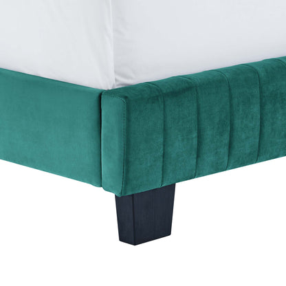 Modway Outlet Celine Channel Tufted Performance Velvet King Bed by Modway  Bedroom Furniture Teal - MOD-6329-TEA