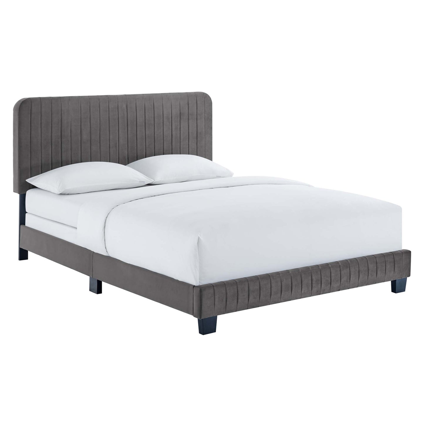 Modway Outlet Celine Channel Tufted Performance Velvet Queen Bed by Modway  Bedroom Furniture Gray - MOD-6330-GRY