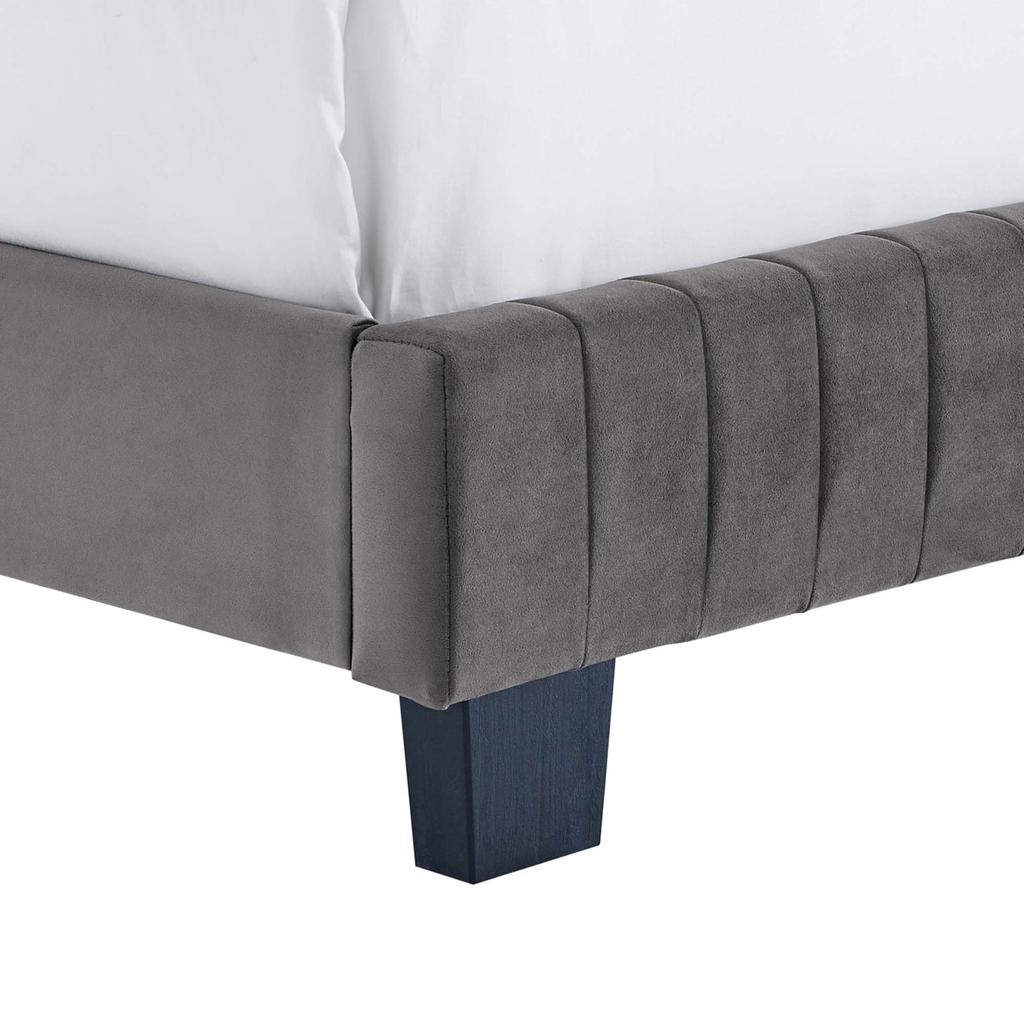 Modway Outlet Celine Channel Tufted Performance Velvet Queen Bed by Modway  Bedroom Furniture Gray - MOD-6330-GRY