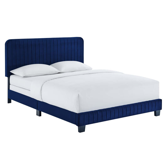 Modway Outlet Celine Channel Tufted Performance Velvet Full Bed by Modway  Bedroom Furniture Navy - MOD-6331-NAV