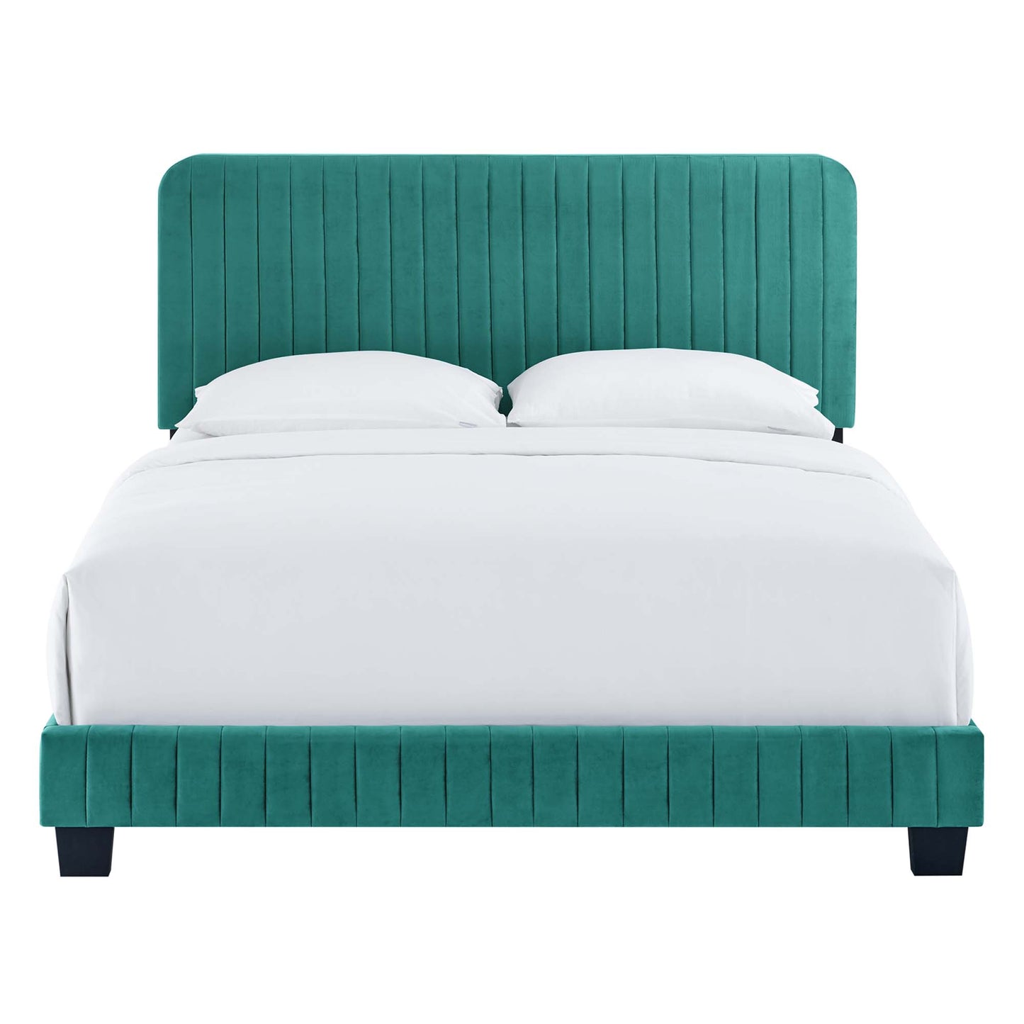 Modway Outlet Celine Channel Tufted Performance Velvet Full Bed by Modway  Bedroom Furniture Teal - MOD-6331-TEA