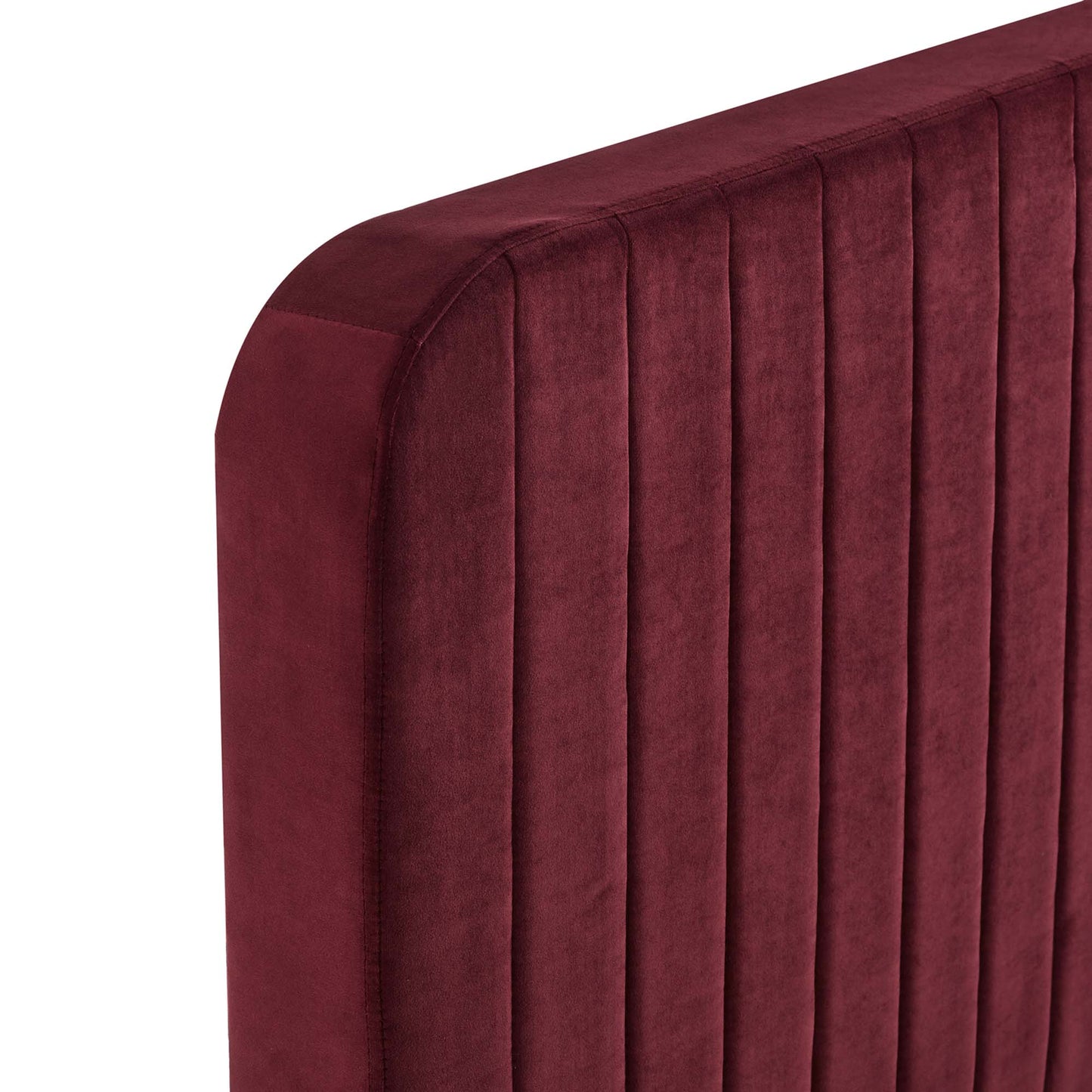 Modway Outlet Celine Channel Tufted Performance Velvet Twin Platform Bed by Modway  Bedroom Furniture Maroon - MOD-6336-MAR