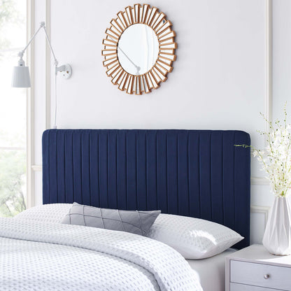 Modway Outlet Milenna Channel Tufted Upholstered Fabric Twin Headboard by Modway  Bedroom Furniture Royal Blue - MOD-6338-ROY