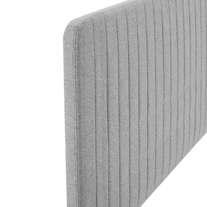 Modway Outlet Milenna Channel Tufted Upholstered Fabric Full/Queen Headboard by Modway  Bedroom Furniture Light Gray - MOD-6340-LGR