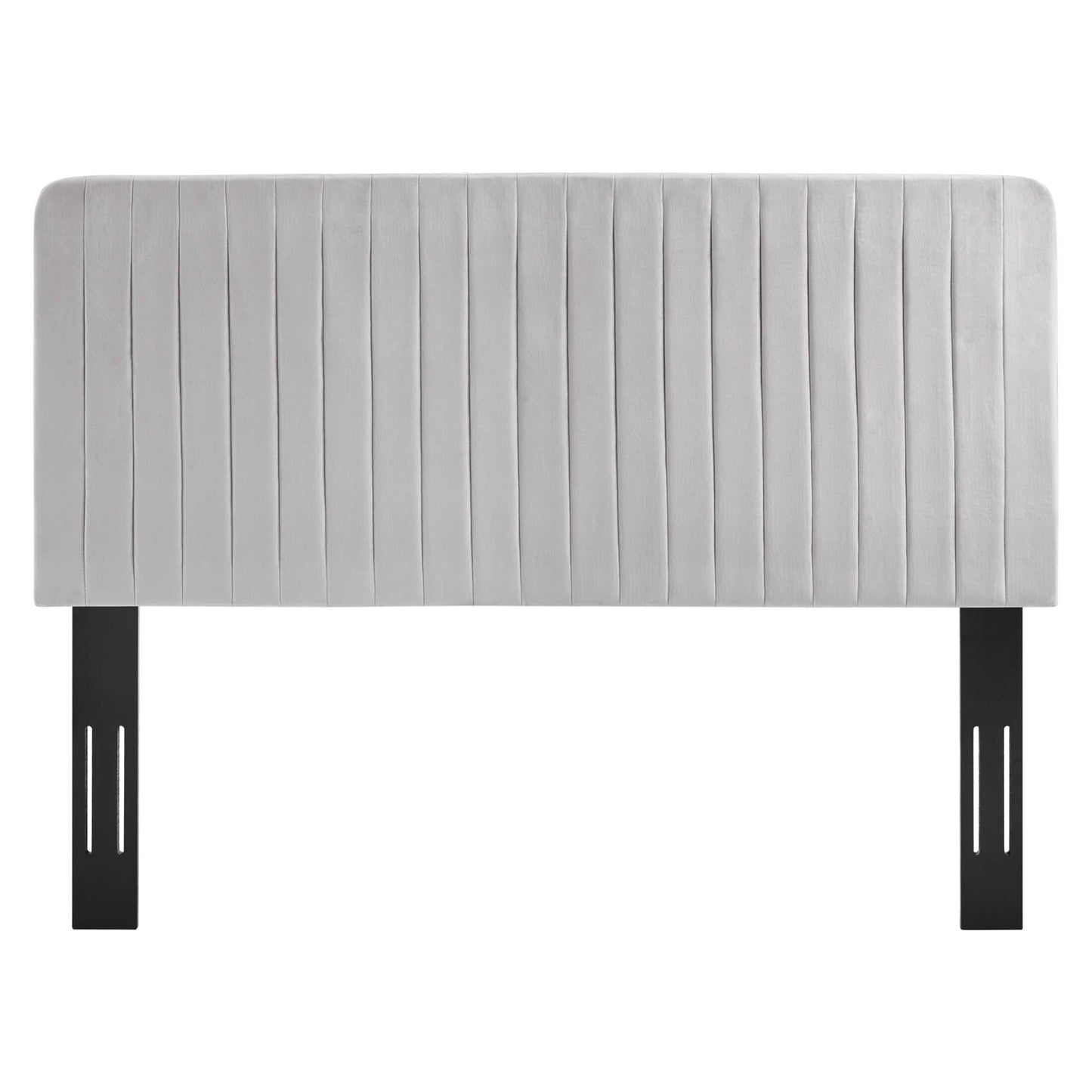 Modway Outlet Milenna Channel Tufted Performance Velvet King/California King Headboard by Modway  Bedroom Furniture Light Gray - MOD-6341-LGR