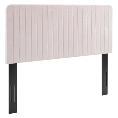 Modway Outlet Milenna Channel Tufted Performance Velvet King/California King Headboard by Modway  Bedroom Furniture Pink - MOD-6341-PNK