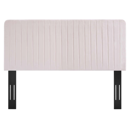 Modway Outlet Milenna Channel Tufted Performance Velvet King/California King Headboard by Modway  Bedroom Furniture Pink - MOD-6341-PNK