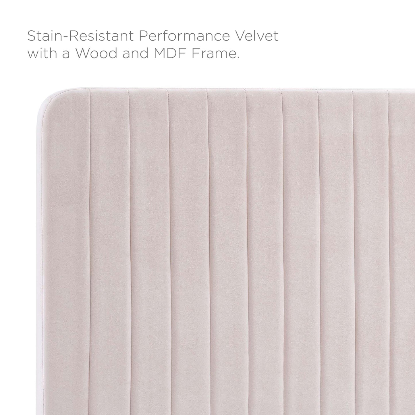 Modway Outlet Milenna Channel Tufted Performance Velvet King/California King Headboard by Modway  Bedroom Furniture Pink - MOD-6341-PNK