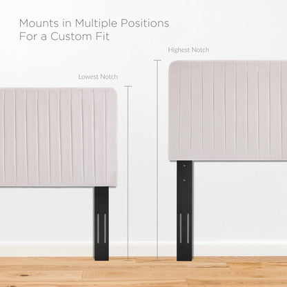 Modway Outlet Milenna Channel Tufted Performance Velvet King/California King Headboard by Modway  Bedroom Furniture Pink - MOD-6341-PNK