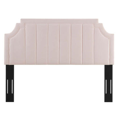Modway - Alyona Channel Tufted Performance Velvet Twin Headboard by Modway  Bedroom Headboards Red - MOD-6346-PNK