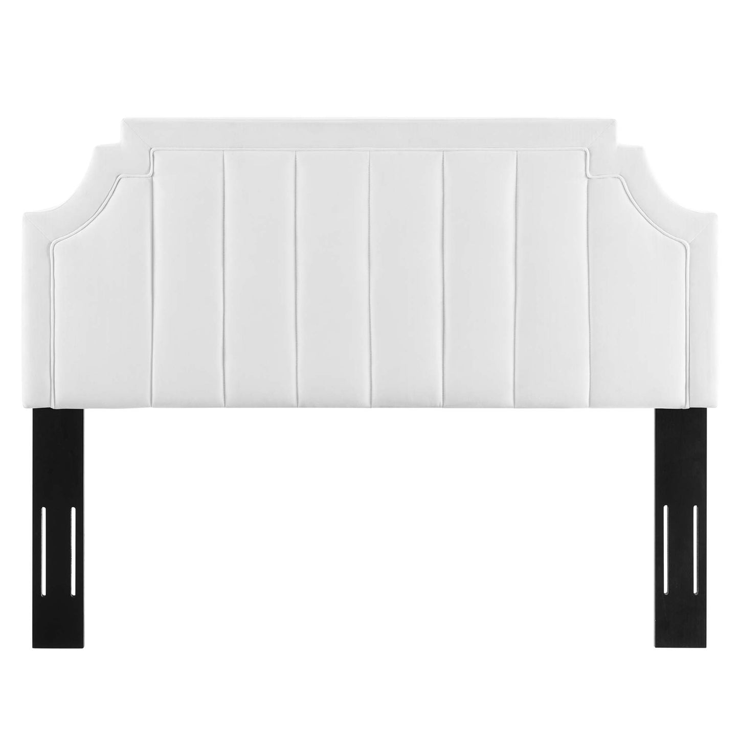 Modway - Alyona Channel Tufted Performance Velvet King/California King Headboard by Modway  Bedroom Headboards White - MOD-6348-WHI