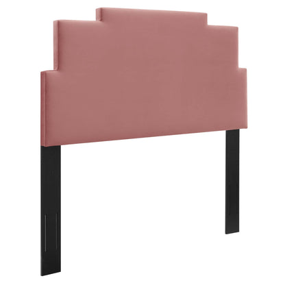 Modway Outlet Kasia Performance Velvet Twin Headboard by Modway  Bedroom Furniture Dusty Rose - MOD-6355-DUS