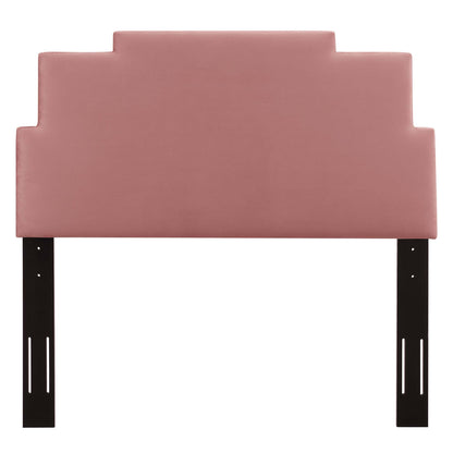 Modway Outlet Kasia Performance Velvet Twin Headboard by Modway  Bedroom Furniture Dusty Rose - MOD-6355-DUS