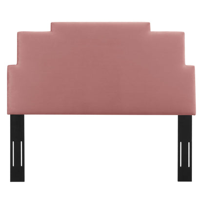 Modway Outlet Kasia Performance Velvet Twin Headboard by Modway  Bedroom Furniture Dusty Rose - MOD-6355-DUS