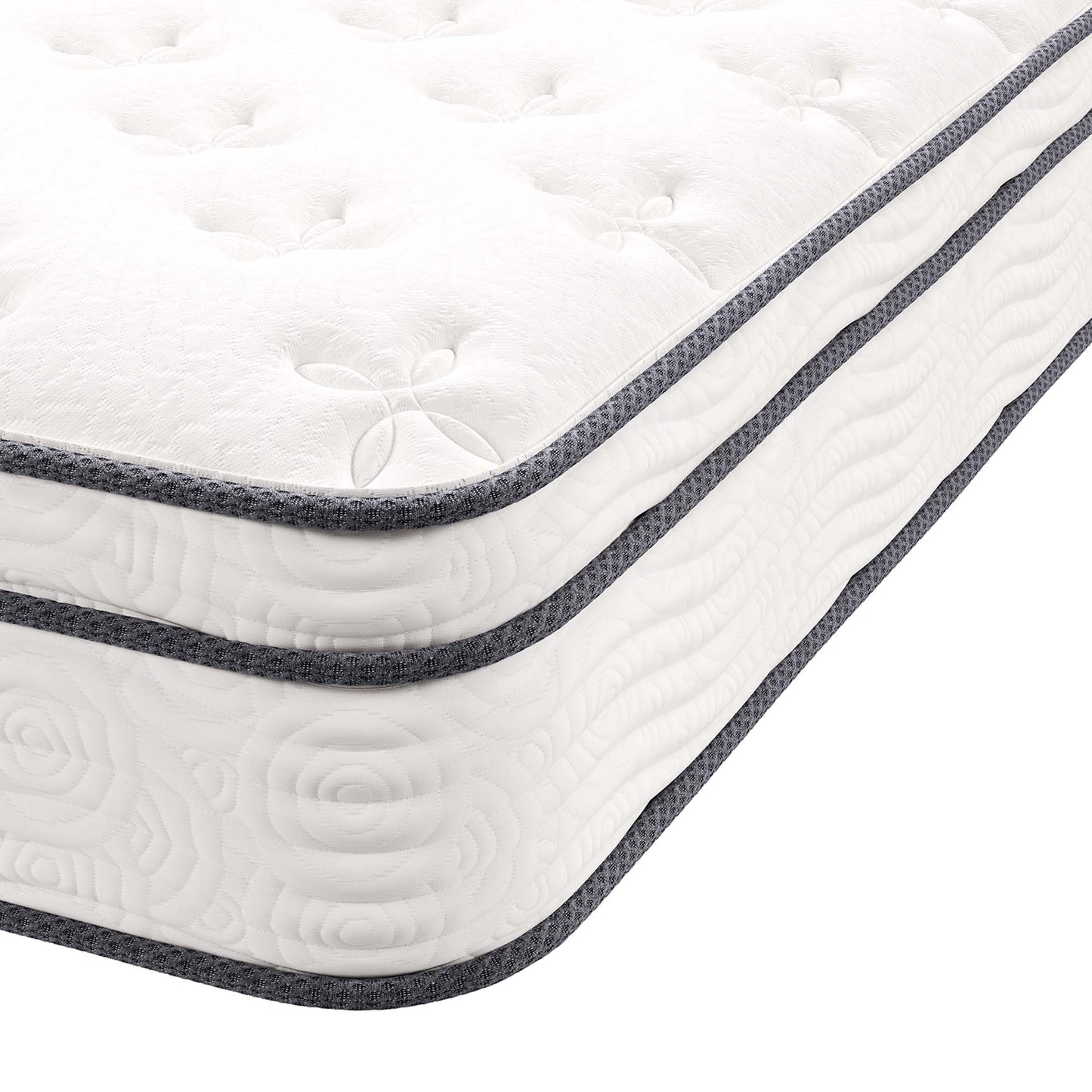 Modway - Jenna 10" Innerspring and Foam Twin XL Mattress by Modway  Mattresses Twin White - MOD-6363-WHI
