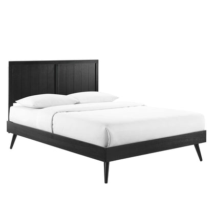 Modway - Alana Wood Queen Platform Bed With Splayed Legs by Modway  Bedroom Beds Black - MOD-6379-BLK