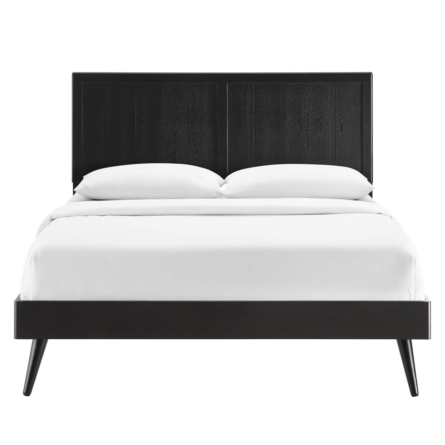 Modway - Alana Wood Queen Platform Bed With Splayed Legs by Modway  Bedroom Beds Black - MOD-6379-BLK