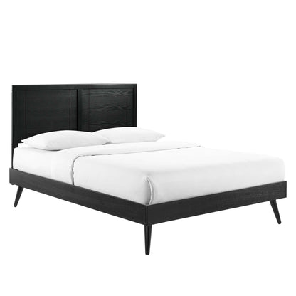 Modway - Marlee Wood Queen Platform Bed With Splayed Legs by Modway  Bedroom Beds Black - MOD-6382-BLK