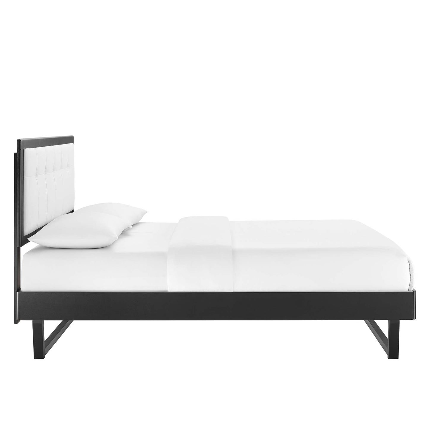 Modway Outlet Willow Wood Queen Platform Bed With Angular Frame by Modway  Bedroom Furniture Black White - MOD-6384-BLK-WHI