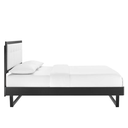 Modway Outlet Willow Wood Queen Platform Bed With Angular Frame by Modway  Bedroom Furniture Black White - MOD-6384-BLK-WHI