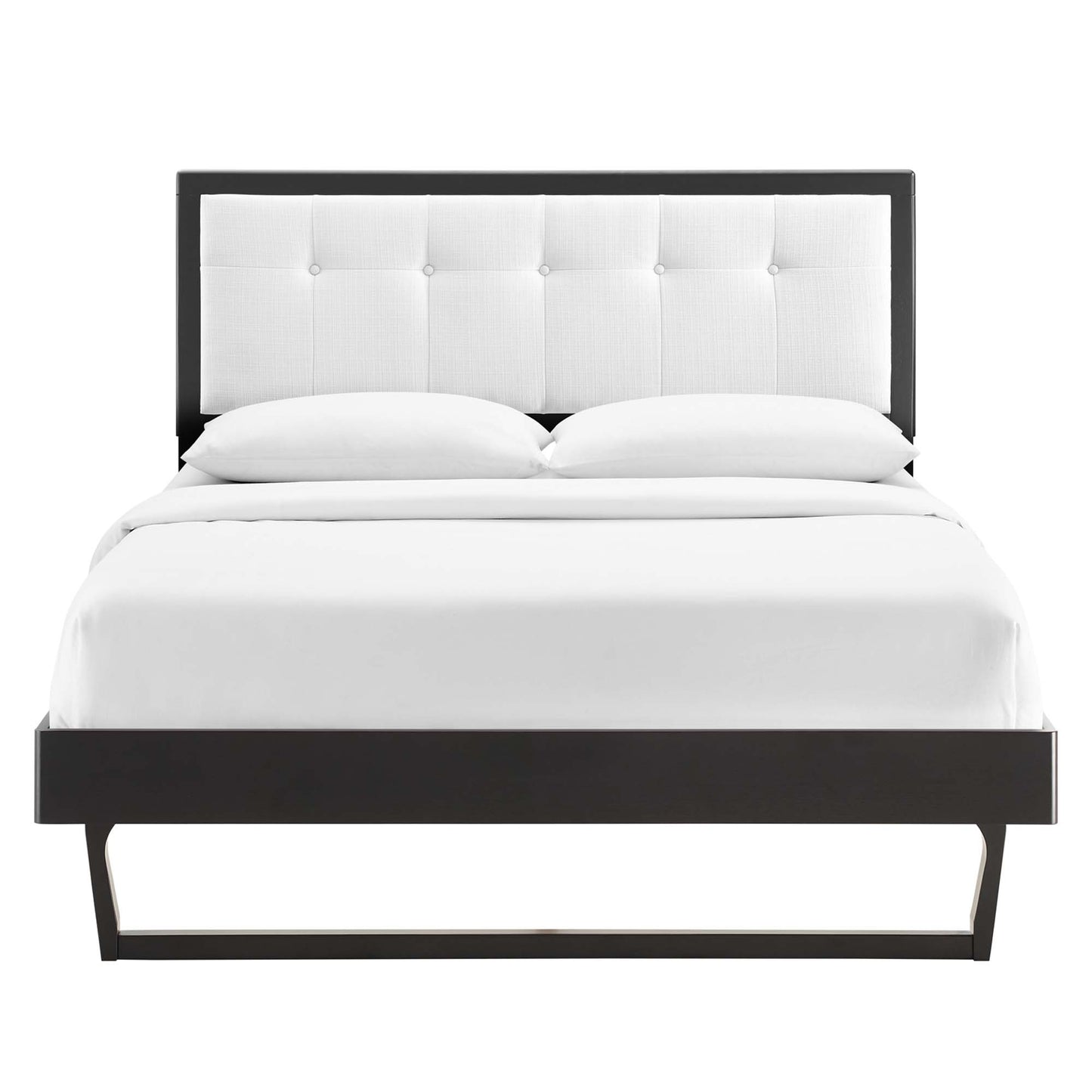 Modway Outlet Willow Wood Queen Platform Bed With Angular Frame by Modway  Bedroom Furniture Black White - MOD-6384-BLK-WHI