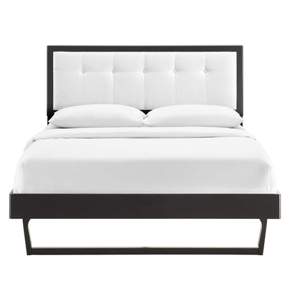 Modway Outlet Willow Wood Queen Platform Bed With Angular Frame by Modway  Bedroom Furniture Black White - MOD-6384-BLK-WHI