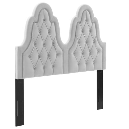 Modway Outlet Augustine Tufted Performance Velvet King/California King Headboard by Modway  Bedroom Furniture Light Gray - MOD-6415-LGR