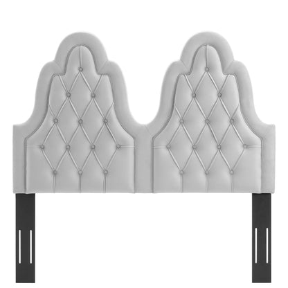 Modway Outlet Augustine Tufted Performance Velvet King/California King Headboard by Modway  Bedroom Furniture Light Gray - MOD-6415-LGR