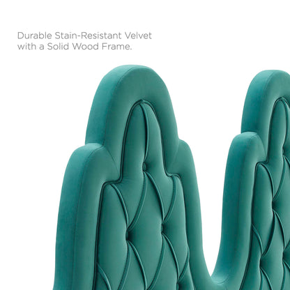 Modway Outlet Augustine Tufted Performance Velvet King/California King Headboard by Modway  Bedroom Furniture Teal - MOD-6415-TEA