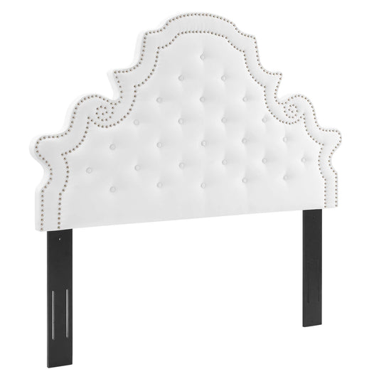 Modway - Diana Tufted Performance Velvet Full/Queen Headboard by Modway  Bedroom Headboards White - MOD-6417-WHI