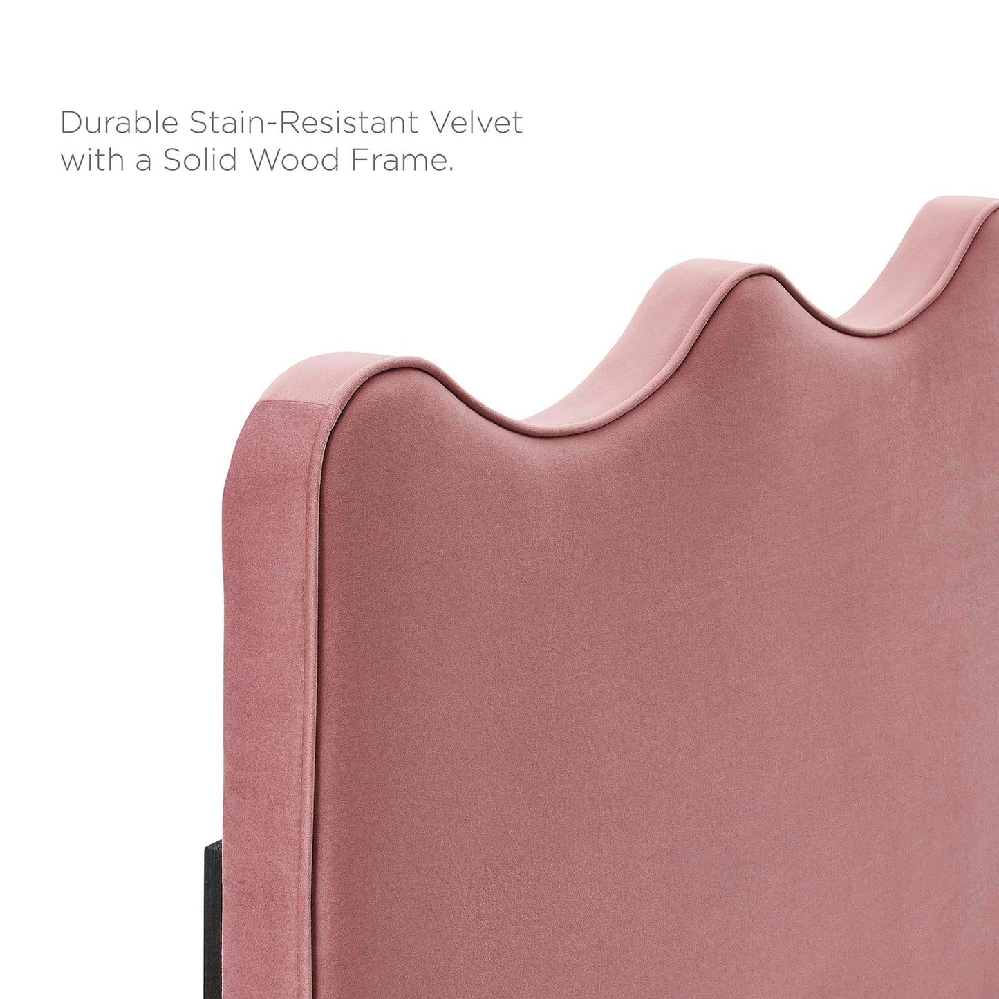 Red performance velvet twin headboard