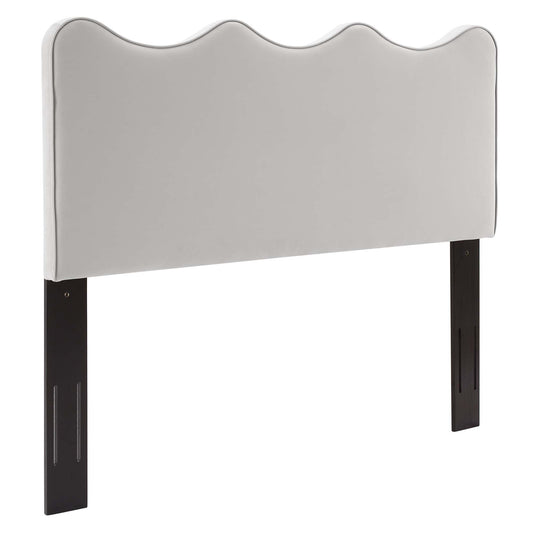 Modway - Athena Performance Velvet Twin Headboard by Modway  Bedroom Headboards Gray - MOD-6519-LGR