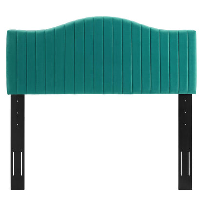 Modway Outlet Brielle Channel Tufted Performance Velvet Twin Headboard by Modway  Bedroom Furniture Teal - MOD-6558-TEA