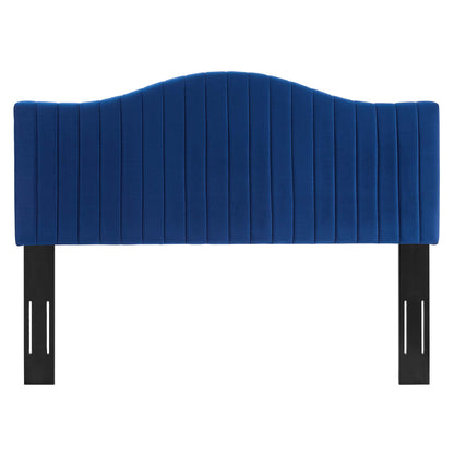Modway Outlet Brielle Channel Tufted Performance Velvet King/California King Headboard by Modway  Bedroom Furniture Navy - MOD-6560-NAV