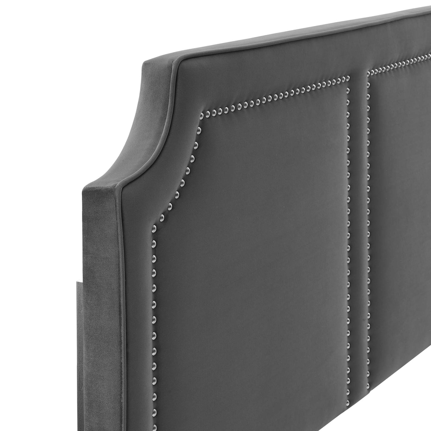 Modway Outlet Cynthia Performance Velvet Twin Headboard by Modway  Bedroom Furniture Charcoal - MOD-6565-CHA