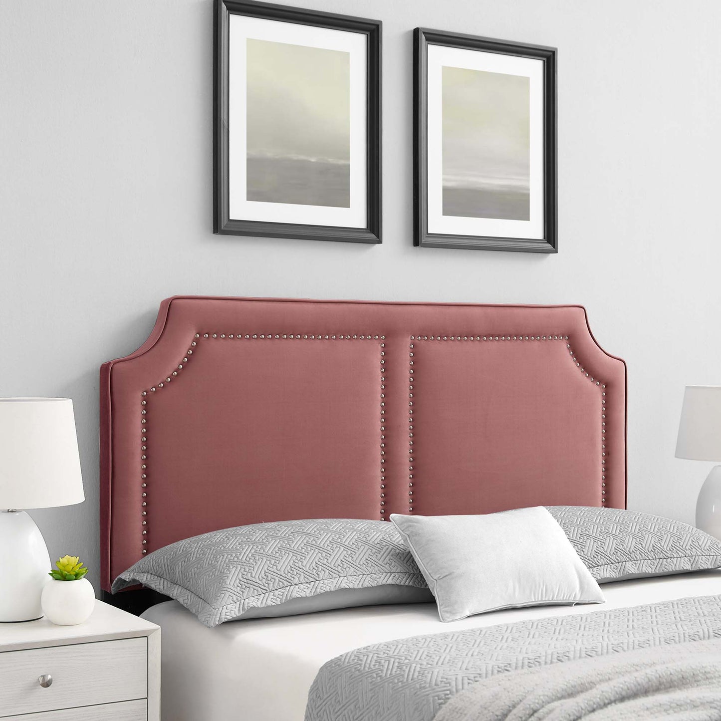 Modway Outlet Cynthia Performance Velvet King/California King Headboard by Modway  Bedroom Furniture Dusty Rose - MOD-6567-DUS