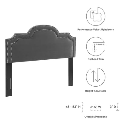 Modway Outlet Belinda Performance Velvet Full/Queen Headboard by Modway  Bedroom Furniture Charcoal - MOD-6569-CHA