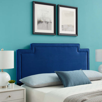 Modway Outlet Transfix Performance Velvet King/California King Headboard by Modway  Bedroom Furniture Navy - MOD-6576-NAV