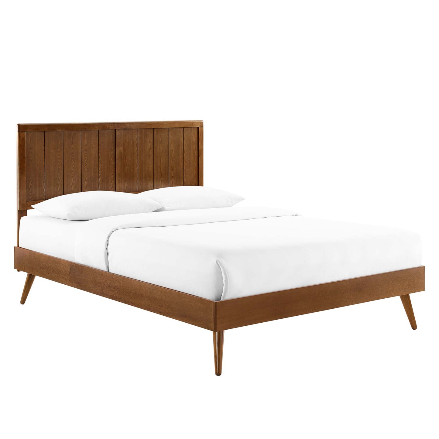 Modway - Alana Wood Full Platform Bed With Splayed Legs by Modway  Bedroom Beds Brown - MOD-6619-WAL