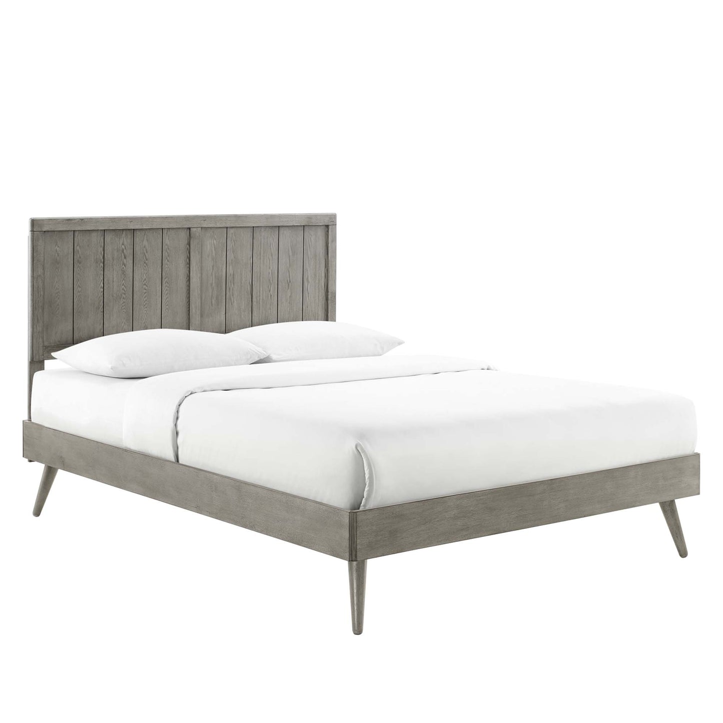 Modway Outlet Alana Wood King Platform Bed With Splayed Legs by Modway  Bedroom Furniture Gray - MOD-6620-GRY
