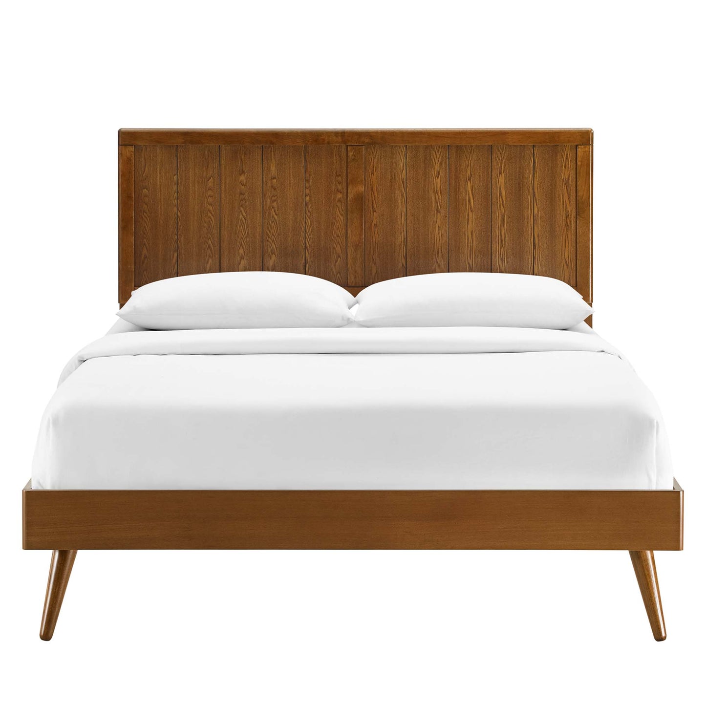 Modway - Alana Wood King Platform Bed With Splayed Legs by Modway  Bedroom Beds Brown - MOD-6620-WAL