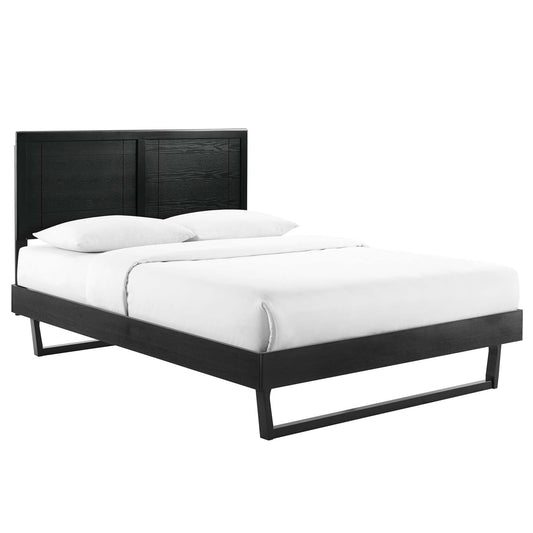 Modway - Marlee Wood Full Platform Bed With Angular Frame by Modway  Bedroom Beds Black - MOD-6625-BLK