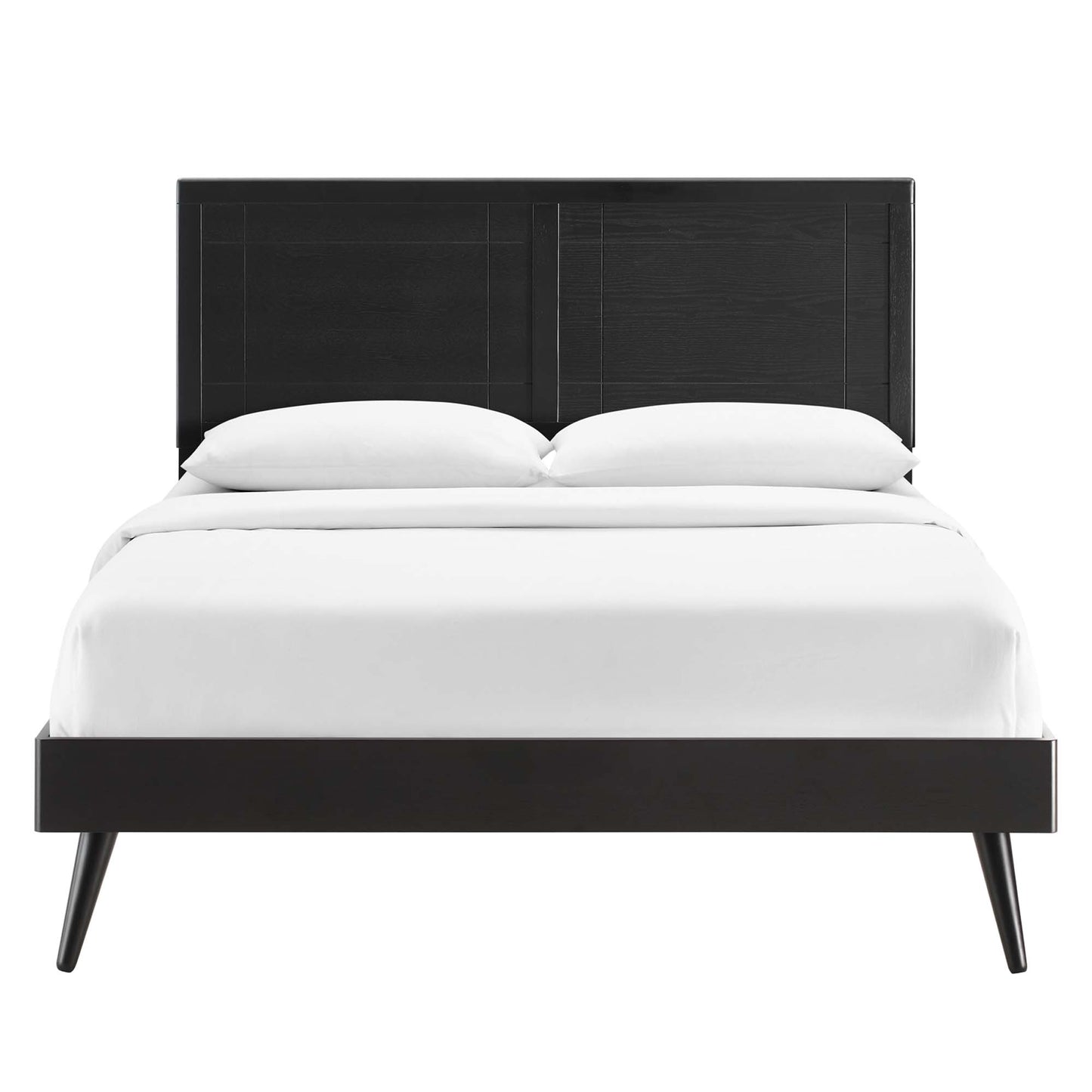 Modway - Marlee Wood Full Platform Bed With Splayed Legs by Modway  Bedroom Beds Blue - MOD-6628-BLK